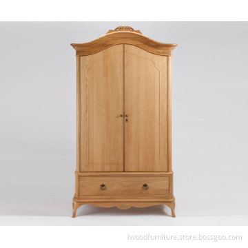 Grace 2 Door Solid Oak Wooden Wardrobe